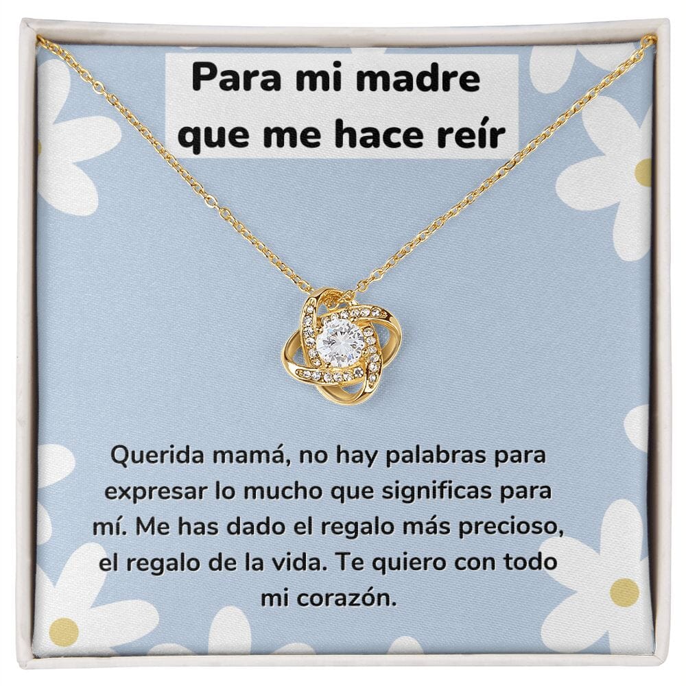 Para mi madre que me hace reir - Collar Love Knot Nudo de amor - Para Mamá Jewelry ShineOn Fulfillment <p>Acabado en Oro Amarillo de 18 quilates.</p> Standard Box 