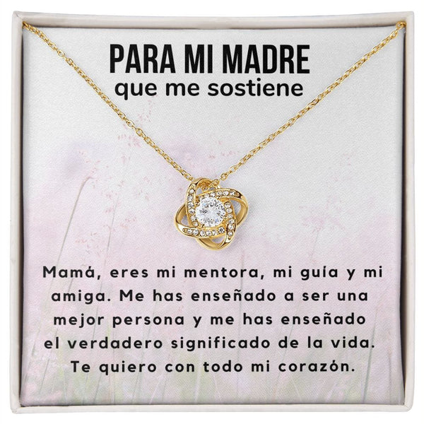 Para mi Madre que me sostiene - Collar Love Knot Nudo de amor - Para Mamá Jewelry ShineOn Fulfillment <p>Acabado en Oro Amarillo de 18 quilates.</p> Standard Box 