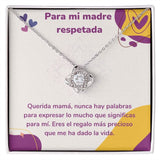 Para mi madre respetada - Collar Love Knot - Nudo de amor Jewelry ShineOn Fulfillment Acabado en oro blanco de 14 k Standard Box 