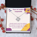 Para mi madre respetada - Collar Love Knot - Nudo de amor Jewelry ShineOn Fulfillment 