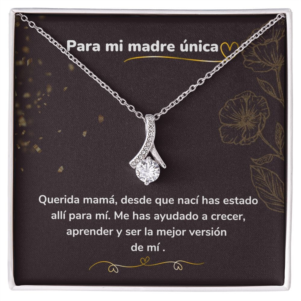 Para mi madre única - Collar Alluring Beauty - Día de las Madres Jewelry ShineOn Fulfillment Acabado en oro blanco de 14 k Standard Box 