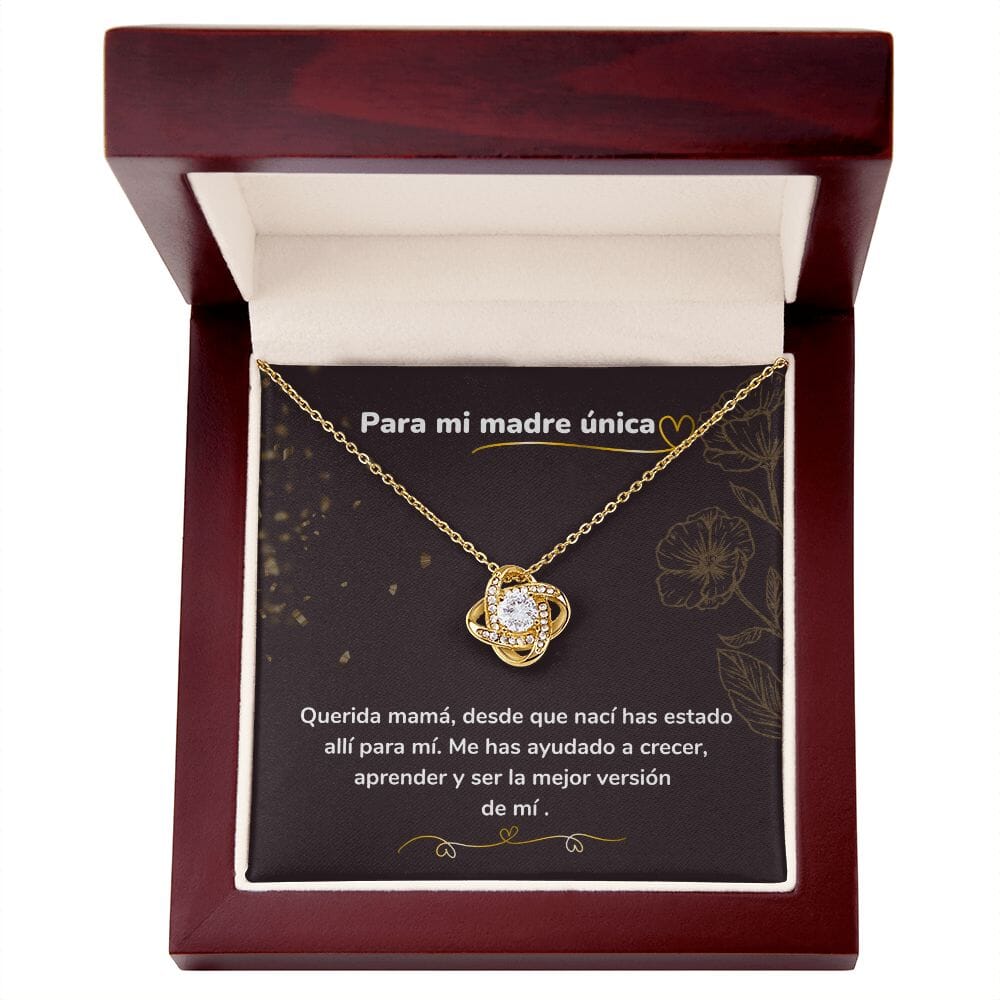 Para mi madre única - Collar Love Knot - Nudo de amor Jewelry ShineOn Fulfillment <p>Acabado en Oro Amarillo de 18 quilates.</p> Luxury Box 