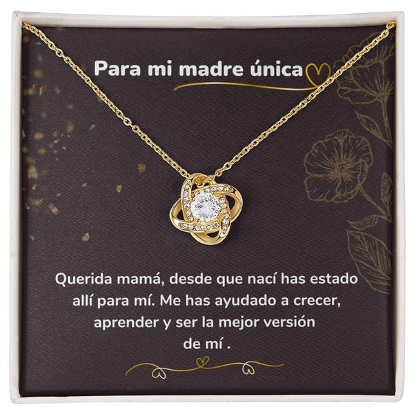 Para mi madre única - Collar Love Knot - Nudo de amor Jewelry ShineOn Fulfillment <p>Acabado en Oro Amarillo de 18 quilates.</p> Standard Box 