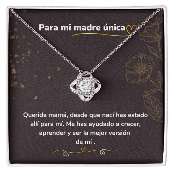 Para mi madre única - Collar Love Knot - Nudo de amor Jewelry ShineOn Fulfillment Acabado en oro blanco de 14 k Standard Box 