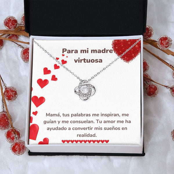 Para mi madre virtuosa - Collar Love Knot - Nudo de amor Jewelry ShineOn Fulfillment 