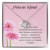 Para mi Mamá - Collar Nudo de Amor - Regalo Para Mamá - Jewelry ShineOn Fulfillment Acabado en oro blanco de 14 k Standard Box 