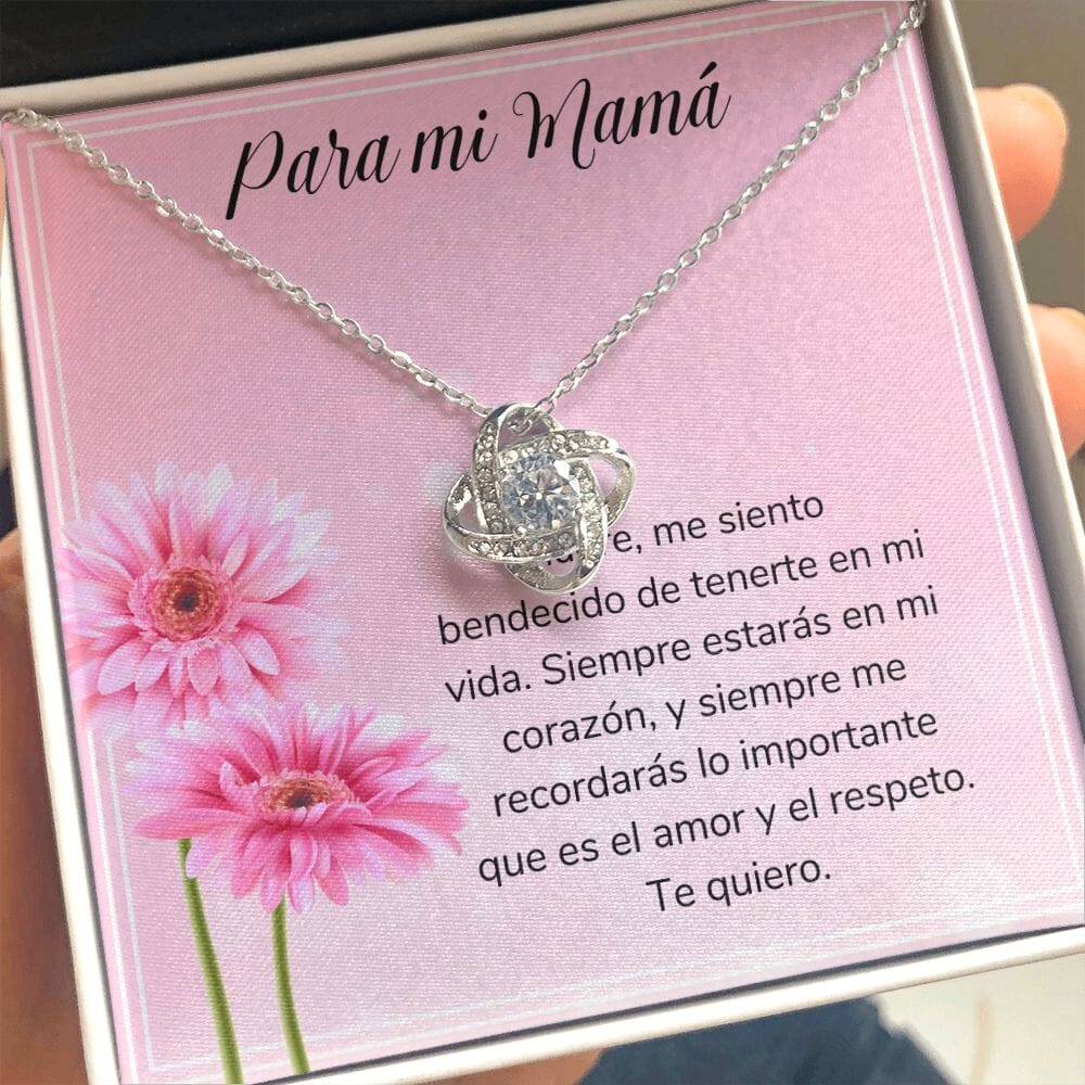 Para mi Mamá - Collar Nudo de Amor - Regalo Para Mamá - Jewelry ShineOn Fulfillment 