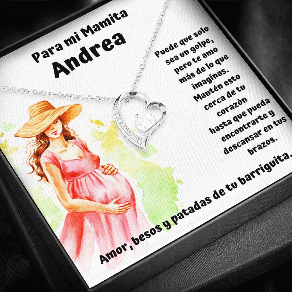 Para mi mamá que me espera feliz - Collar Forever Love para mi amor. Para mujer embarazada. Jewelry/ForeverLove 