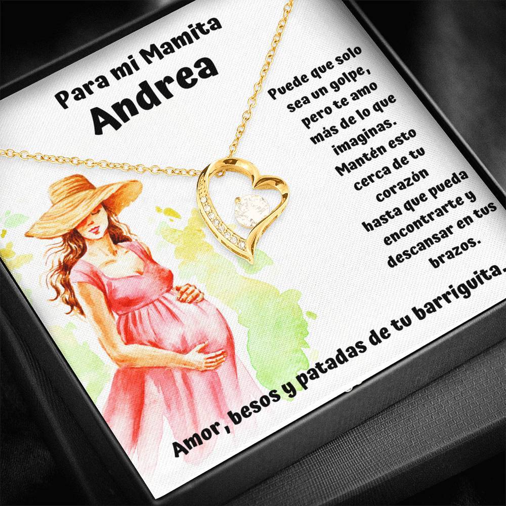 Para mi mamá que me espera feliz - Collar Forever Love para mi amor. Para mujer embarazada. Jewelry/ForeverLove 