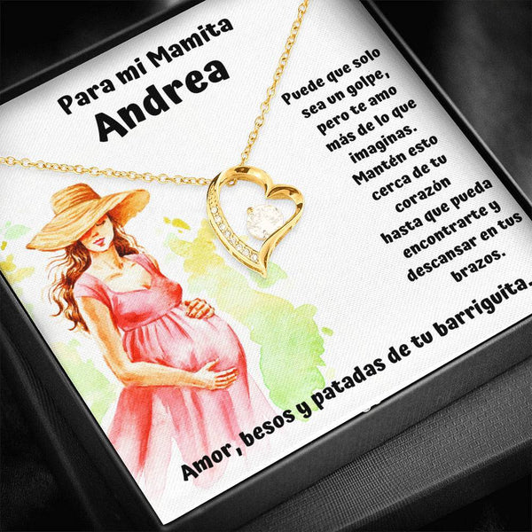 Para mi mamá que me espera feliz - Collar Forever Love para mi amor. Para mujer embarazada. Jewelry/ForeverLove 