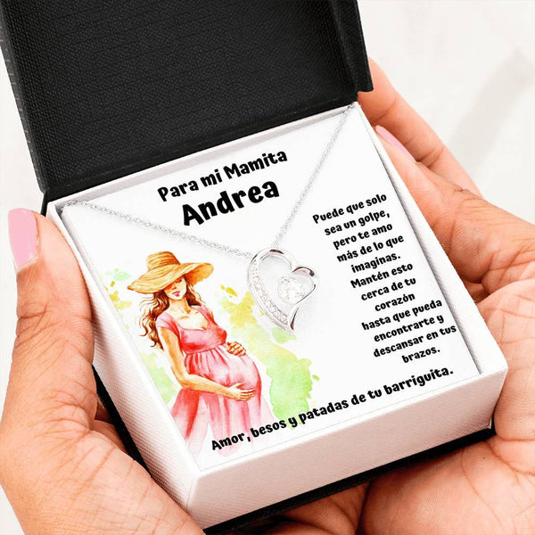 Para mi mamá que me espera feliz - Collar Forever Love para mi amor. Para mujer embarazada. Jewelry/ForeverLove 