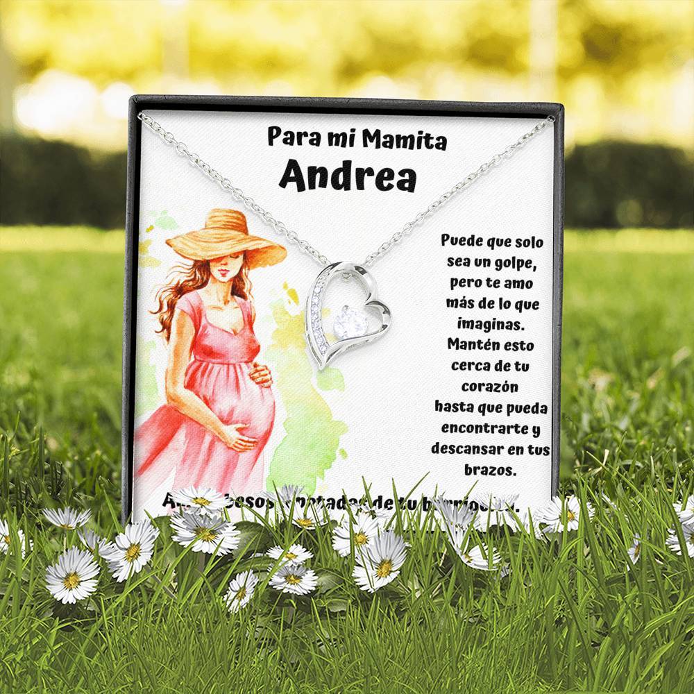 Para mi mamá que me espera feliz - Collar Forever Love para mi amor. Para mujer embarazada. Jewelry/ForeverLove 