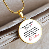 Para mi Maravillosa Esposa: Collar Circular con mensaje. Jewelry ShineOn Fulfillment Luxury Necklace (Gold) No 