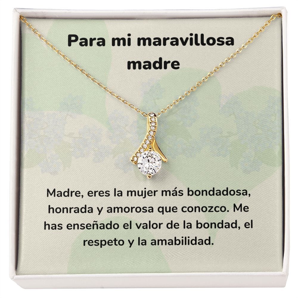 Para mi maravillosa madre - Collar Alluring Beauty - Día de las Madres Jewelry/AlluringBeauty Acabado en Oro Amarillo de 18 quilates. Standard Box 
