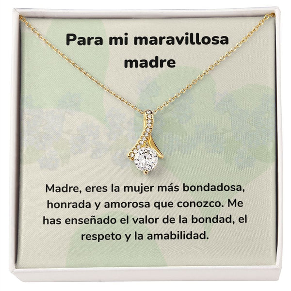 Para mi maravillosa madre - Collar Alluring Beauty - Día de las Madres Jewelry/AlluringBeauty Acabado en Oro Amarillo de 18 quilates. Standard Box 