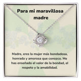 Para mi maravillosa madre - Collar Love KNot - nudo de amor Jewelry ShineOn Fulfillment Acabado en oro blanco de 14 k Standard Box 