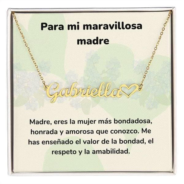 Para mi Maravillosa Madre Collar Personalizado Con Nombre Corazón - Mamá Jewelry/NameNecklaceHeart ShineOn Fulfillment 