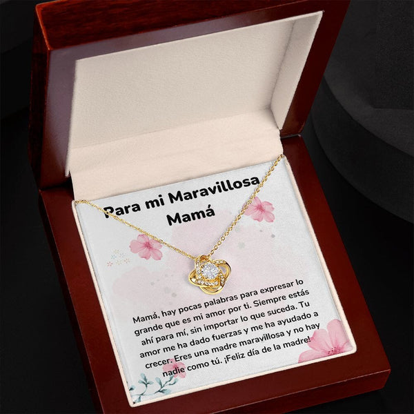 Para mi Maravillosa Mamá - Collar para Mamá (Nudo de Amor) Love Knot Jewelry ShineOn Fulfillment 