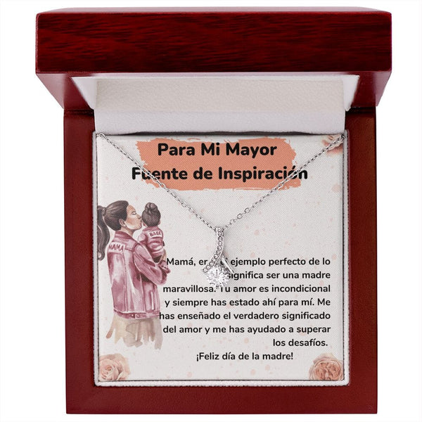 Para Mi Mayor Fuente de Inspiración Collar Belleza Seductora (Alluring Beauty) Para Mamá Jewelry/AlluringBeauty Acabado en oro blanco de 14 k Luxury Box 