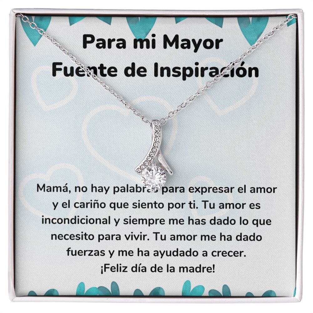 Para mi Mayor Fuente de Inspiración Collar Belleza Seductora (Alluring Beauty) Para Mamá Jewelry/AlluringBeauty Acabado en oro blanco de 14 k Standard Box 