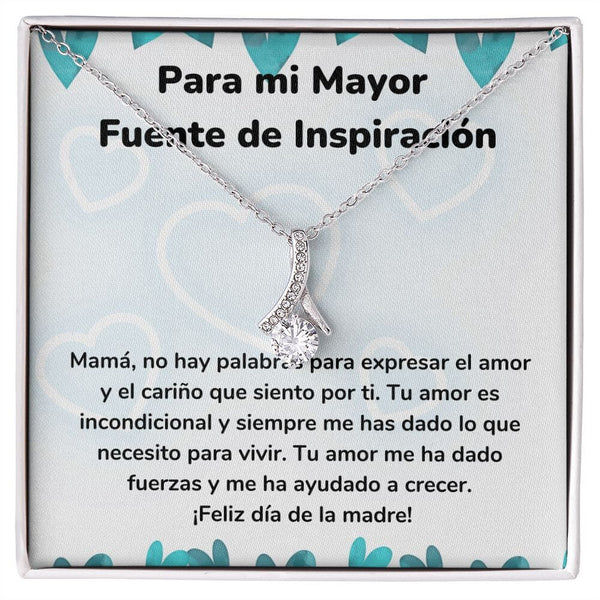 Para mi Mayor Fuente de Inspiración Collar Belleza Seductora (Alluring Beauty) Para Mamá Jewelry/AlluringBeauty Acabado en oro blanco de 14 k Standard Box 