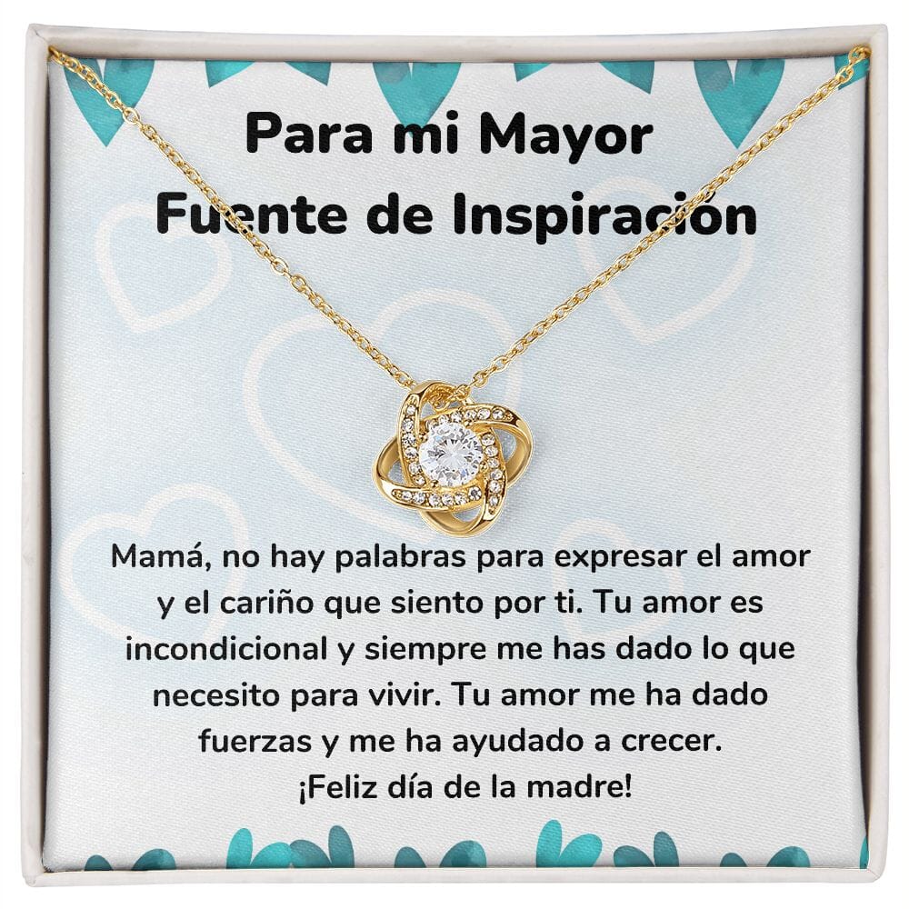 Para mi Mayor Fuente de Inspiración - Collar para Mamá (Nudo de Amor) Love Knot Jewelry ShineOn Fulfillment <p>Acabado en Oro Amarillo de 18 quilates.</p> Standard Box 