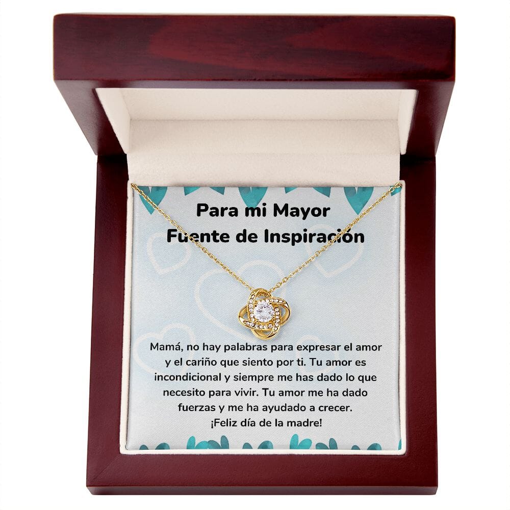 Para mi Mayor Fuente de Inspiración - Collar para Mamá (Nudo de Amor) Love Knot Jewelry ShineOn Fulfillment <p>Acabado en Oro Amarillo de 18 quilates.</p> Luxury Box 