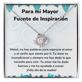 Para mi Mayor Fuente de Inspiración - Collar para Mamá (Nudo de Amor) Love Knot Jewelry ShineOn Fulfillment Acabado en oro blanco de 14 k Standard Box 