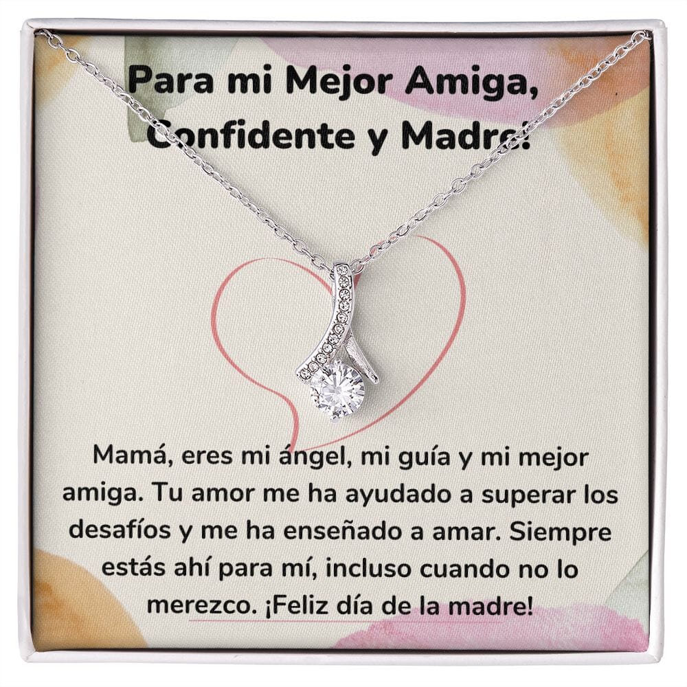 Para mi Mejor Amiga, Confidente y Madre! Collar Belleza Seductora (Alluring Beauty) Para Mamá Jewelry ShineOn Fulfillment Acabado en oro blanco de 14 k Standard Box 