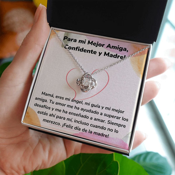 Para mi Mejor Amiga, Confidente y Madre!- Collar para Mamá (Nudo de Amor) Love Knot Jewelry ShineOn Fulfillment 