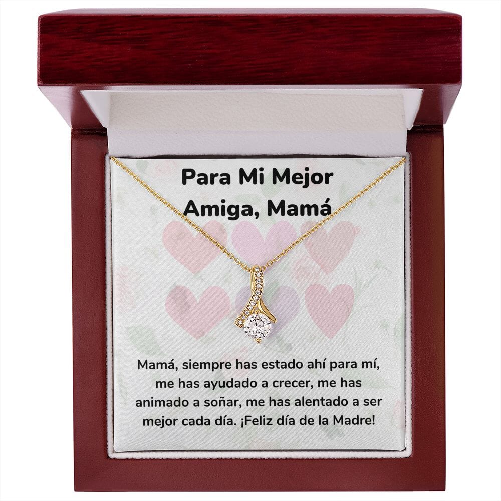 Para Mi Mejor Amiga, Mamá Collar Belleza Seductora (Alluring Beauty) Para Mamá Jewelry/AlluringBeauty Acabado en Oro Amarillo de 18 quilates Luxury Box 