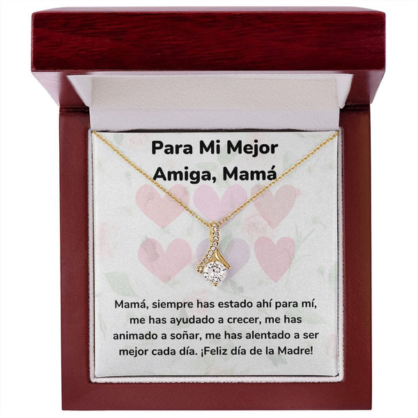 Para Mi Mejor Amiga, Mamá Collar Belleza Seductora (Alluring Beauty) Para Mamá Jewelry/AlluringBeauty Acabado en Oro Amarillo de 18 quilates Luxury Box 
