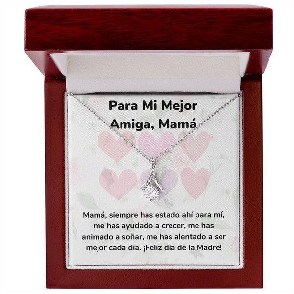 Para Mi Mejor Amiga, Mamá Collar Belleza Seductora (Alluring Beauty) Para Mamá Jewelry/AlluringBeauty Acabado en oro blanco de 14 k Luxury Box 