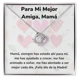 Para Mi Mejor Amiga, Mamá Collar Para Mamá Nudo de Amor (LoveKnot) Jewelry ShineOn Fulfillment Acabado en oro blanco de 14 k Cajita Estándar (GRATIS) 