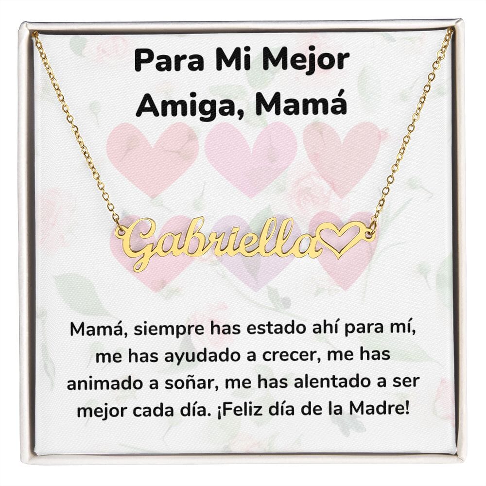 To My Best Friend, Mom - Personalized Heart Name Necklace - Mom –  Regalitos.com