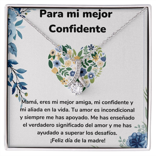 Para mi mejor Confidente Collar Belleza Seductora (Alluring Beauty) Para Mamá Jewelry ShineOn Fulfillment Acabado en oro blanco de 14 k Standard Box 