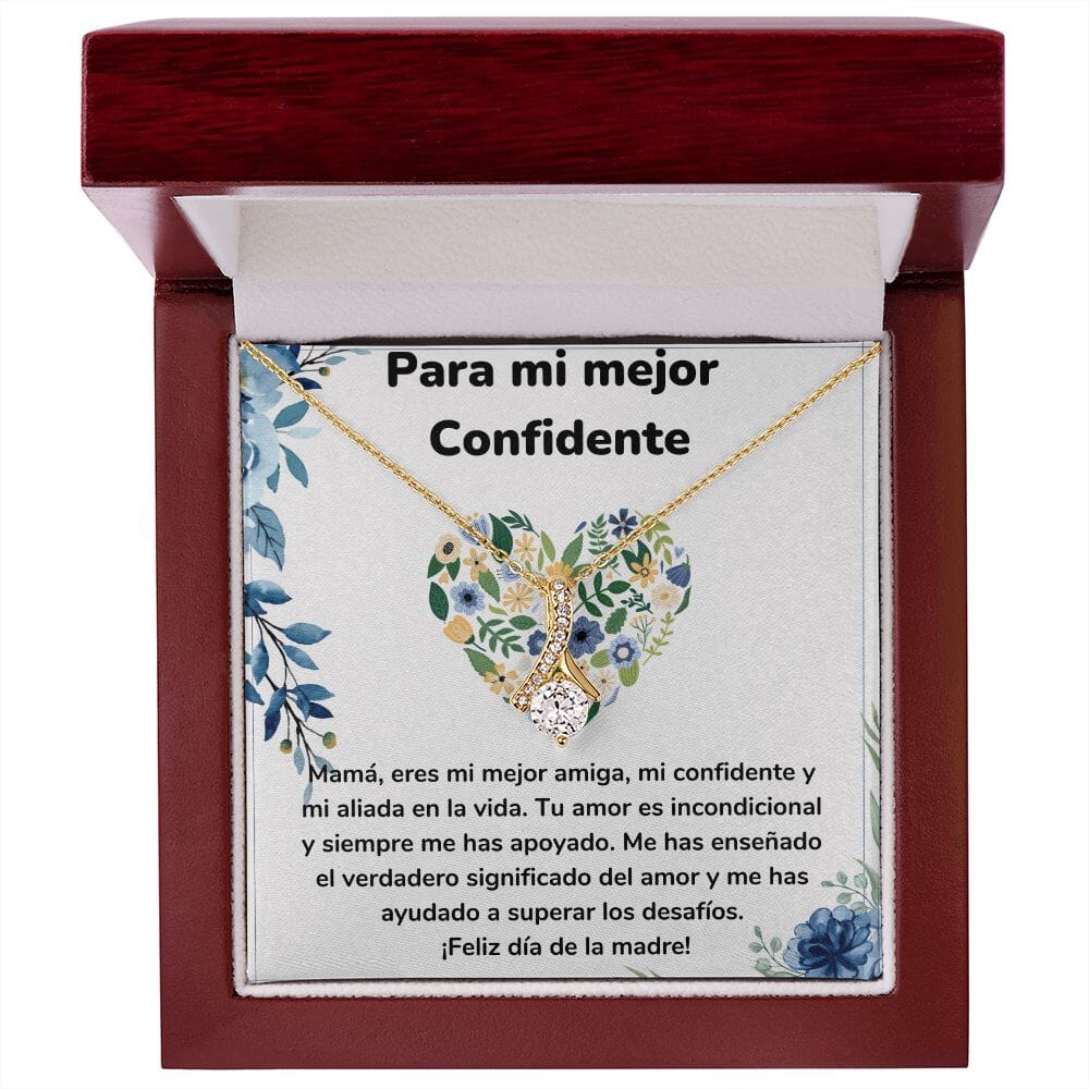 Para mi mejor Confidente Collar Belleza Seductora (Alluring Beauty) Para Mamá Jewelry/AlluringBeauty Acabado en Oro Amarillo de 18 quilates Luxury Box 