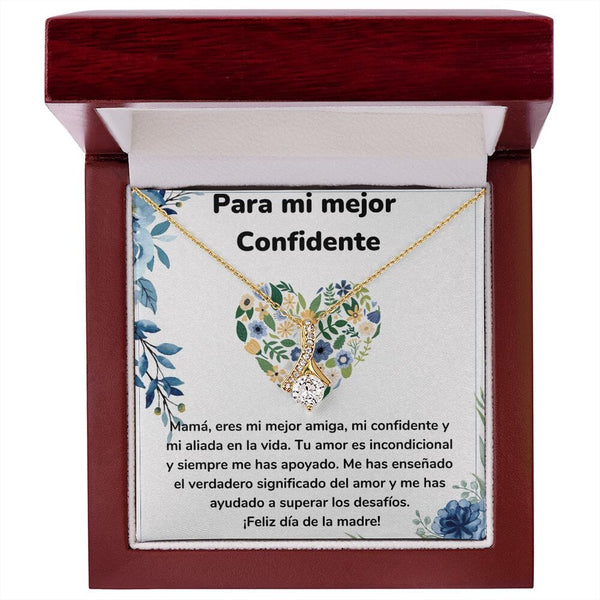 Para mi mejor Confidente Collar Belleza Seductora (Alluring Beauty) Para Mamá Jewelry/AlluringBeauty Acabado en Oro Amarillo de 18 quilates Luxury Box 