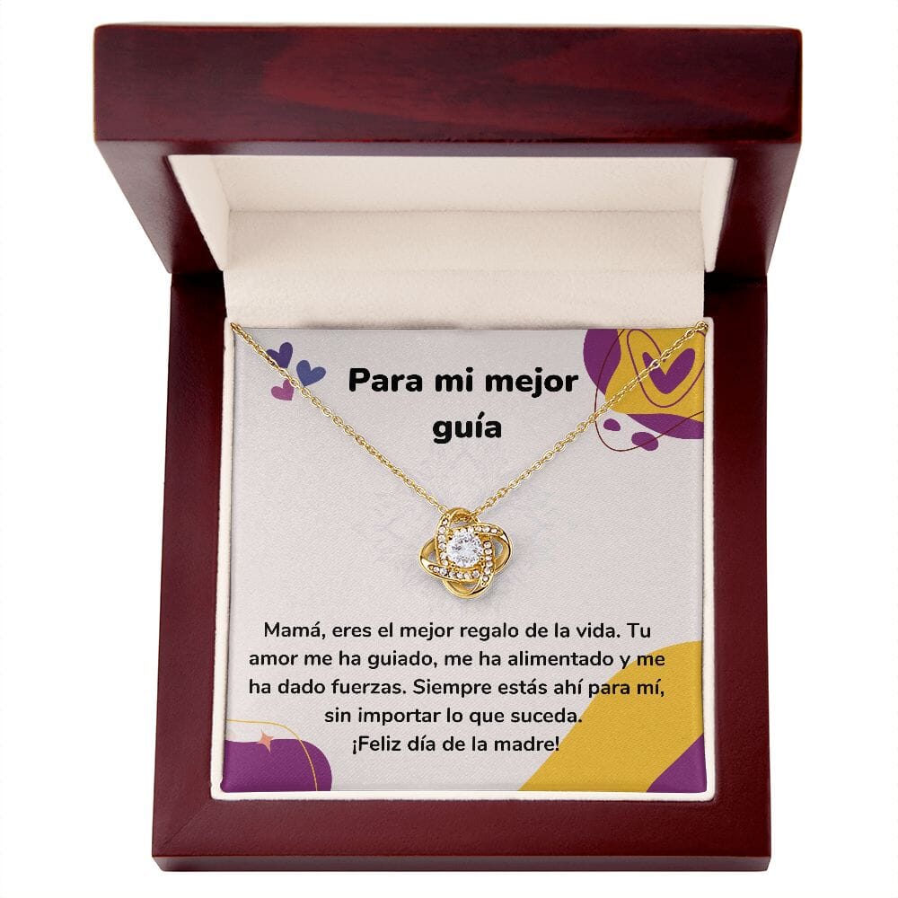 Para mi mejor guía - Collar para Mamá (Nudo de Amor) Love Knot Jewelry ShineOn Fulfillment <p>Acabado en Oro Amarillo de 18 quilates</p> Luxury Box 