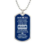 Para mi Nieto - Collar cadena Militar fondo Azul Jewelry/Dogtag ShineOn Fulfillment Cadena Militar (Acero) No 