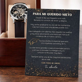 Para Mi Querido Nieto – Reloj de Graduación con Mensaje de Abuela | Un Regalo para Recordarte lo Orgullosa que Estoy de Ti Jewelry/Watch 
