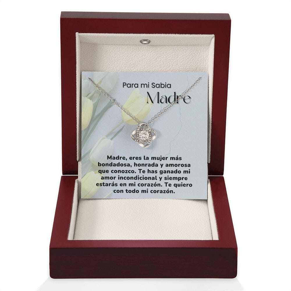 Para mi Sabia Madre - Collar para Mamá (Nudo de Amor) Love Knot Jewelry ShineOn Fulfillment 
