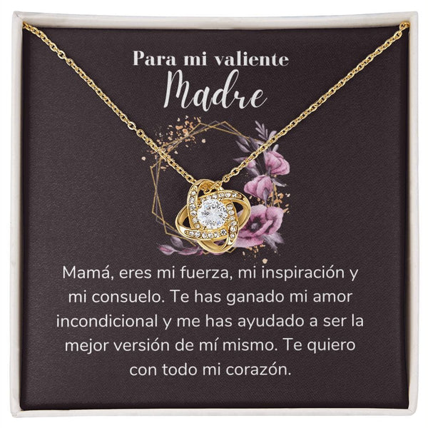 Para mi Valiente madre Nudo de Amor Collar Para Mamá Jewelry ShineOn Fulfillment <p>Acabado en Oro Amarillo de 18 quilates.</p> Standard Box 