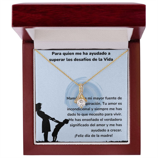 Para quien me ha ayudado a superar los desafíos de la Vida Collar Belleza Seductora (Alluring Beauty) Para Mamá Jewelry/AlluringBeauty Acabado en Oro Amarillo de 18 quilates Luxury Box 