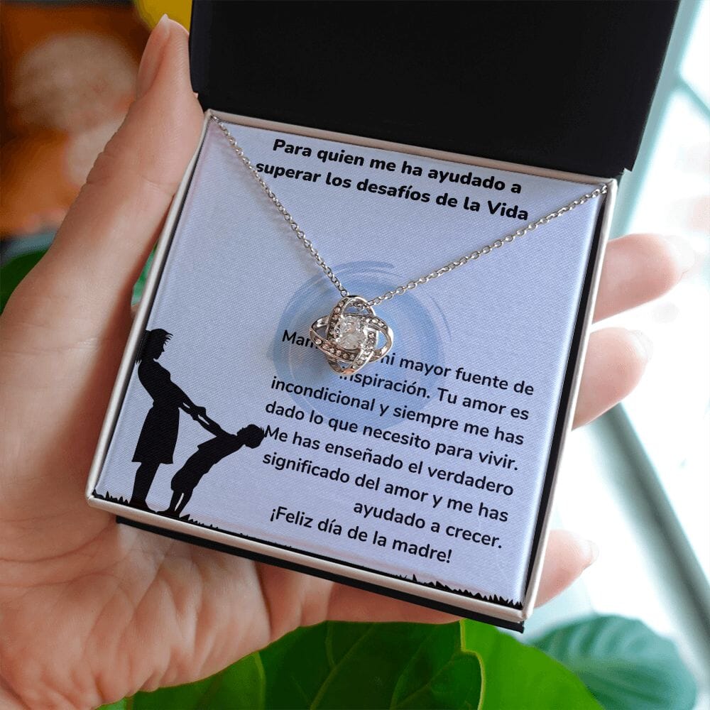 Para quien me ha ayudado a superar los desafíos de la Vida - Collar Para Mamá Nudo de Amor (LoveKnot) Jewelry/LoveKnot 