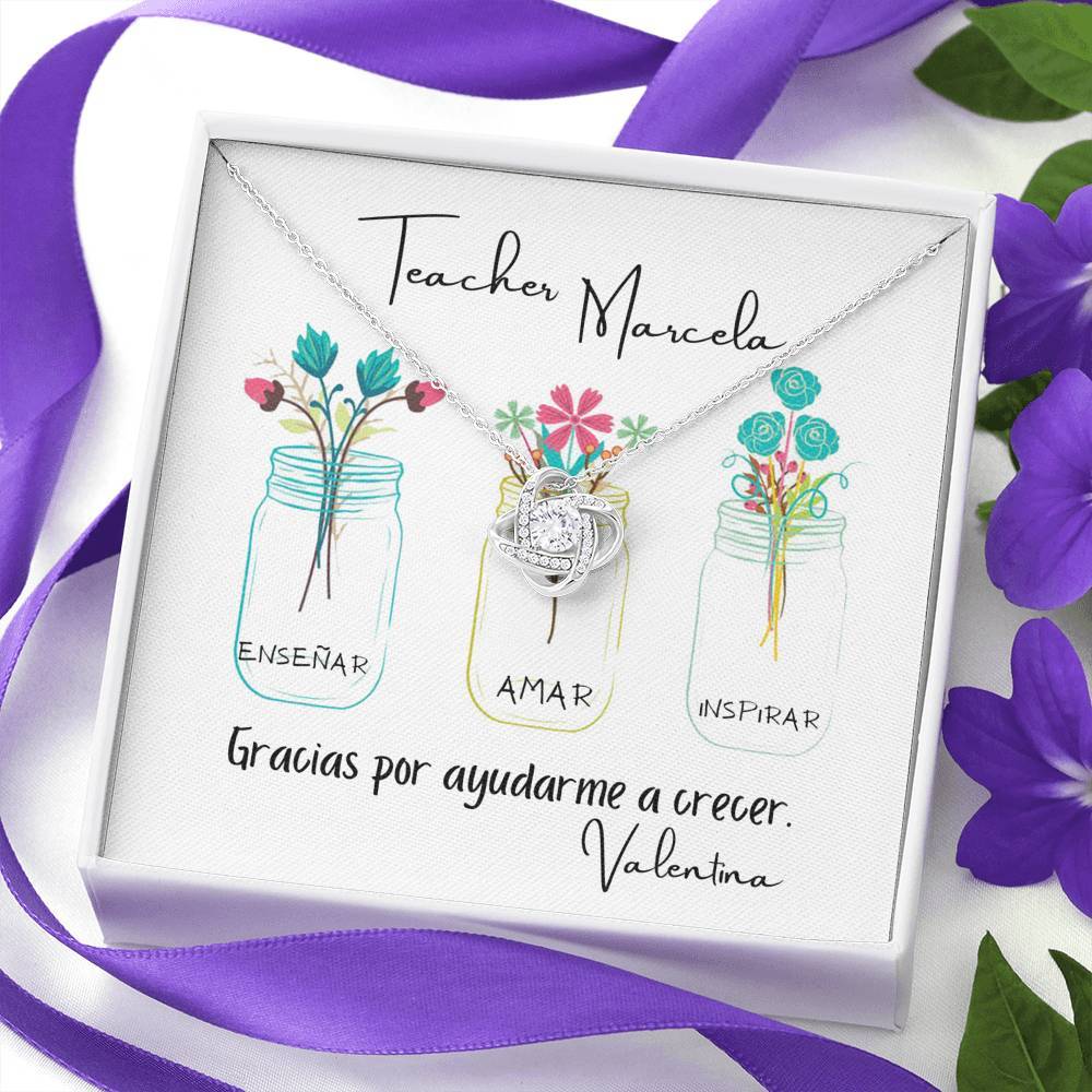 Para Teacher, maestra, profesora - Collar nudo amor para agradecer a una Teacher. Jewelry ShineOn Fulfillment 