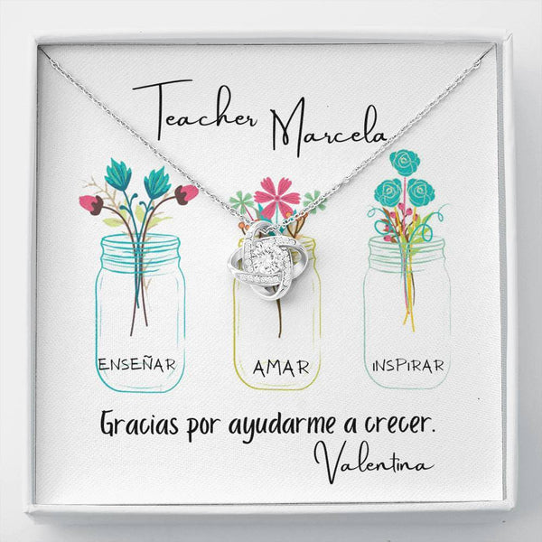 Para Teacher, maestra, profesora - Collar nudo amor para agradecer a una Teacher. Jewelry/LoveKnot 