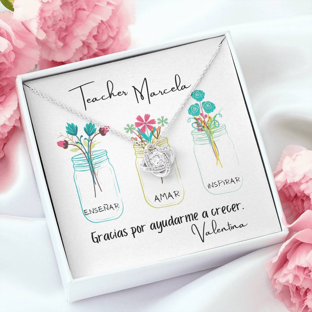 Para Teacher, maestra, profesora - Collar nudo amor para agradecer a una Teacher. Jewelry ShineOn Fulfillment 