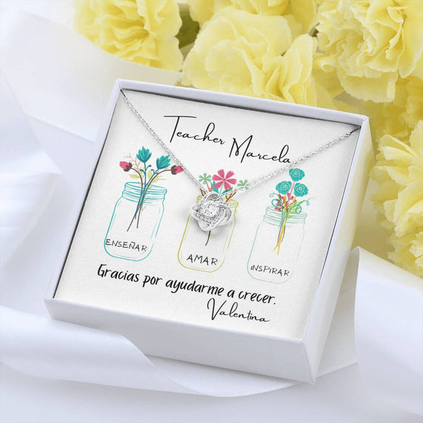 Para Teacher, maestra, profesora - Collar nudo amor para agradecer a una Teacher. Jewelry/LoveKnot 