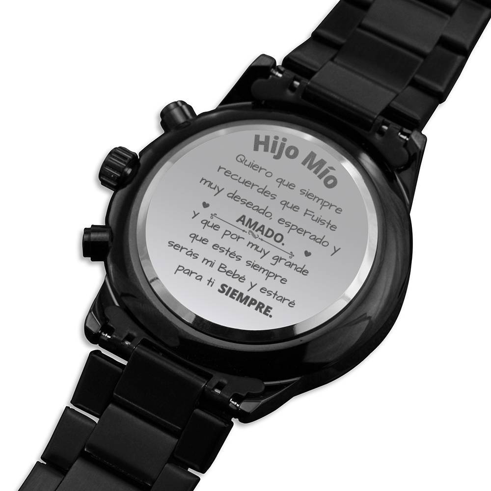 Para un Hijo deseado, esperado y Amado - Reloj cronógrafo Negro Jewelry ShineOn Fulfillment 